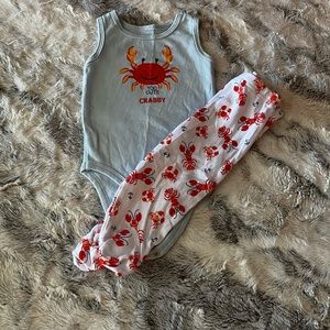 NWOT Kyle & Deena Matching Crab Set (gender neutral) 6-9 months